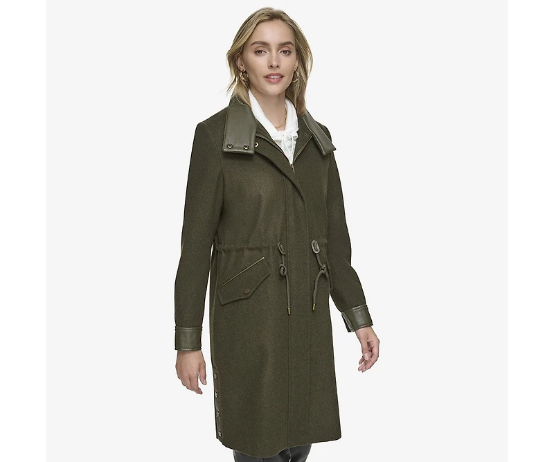 Women's Chesme Melange Wool With Faux Leather