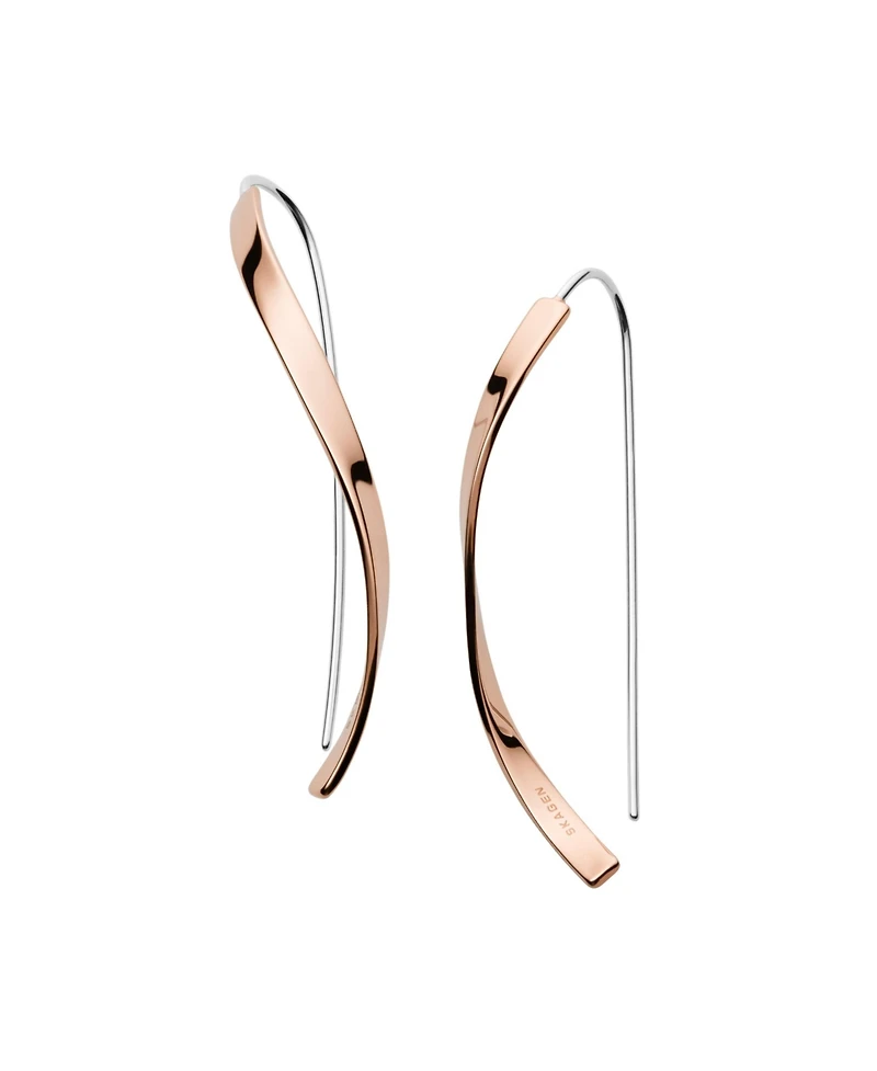 Skagen Women's Kariana Rose Gold Stainless Steel Drop Earring