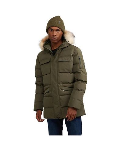 Pajar Men's Hamilton Channel Quilted Fixed Hood Parka