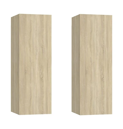Tv Stands 2 pcs Sonoma Oak 12"x11.8"x35.4" Engineered Wood