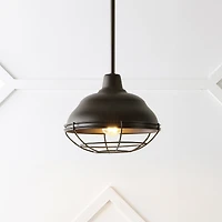 Jonathan Y Levi Industrial Farmhouse Iron Led Pendant