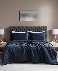 Royal Luxe Faux Fur to Mink Reversible 3 Piece Comforter Set