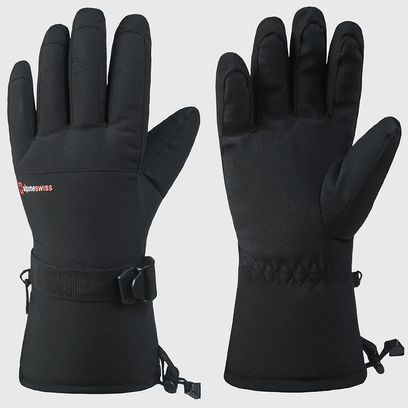 Alpine Swiss Mens Waterproof Ski Gloves Snowboarding 3M Thinsulate Winter