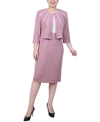 Ny Collection Petite Two Piece Jacket and Dress Set