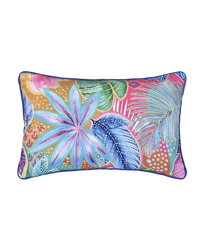 J by J Queen Hanalei Tropical Quilted Decorative Pillow, 12" x 20"