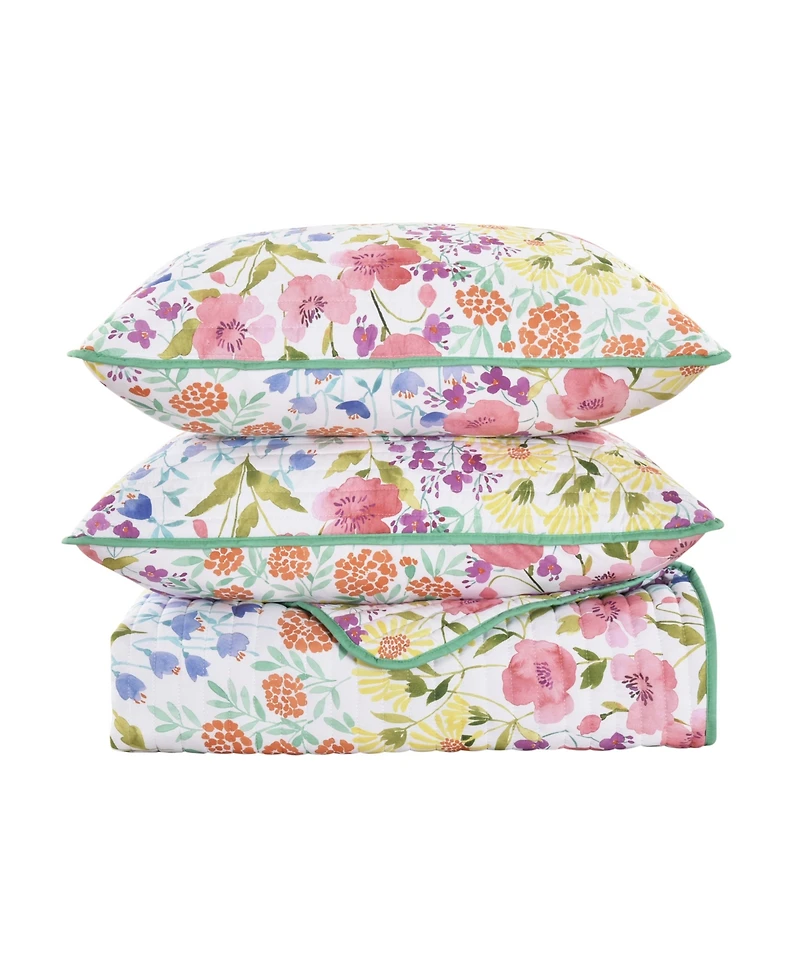 J by J Queen Jules Wildflower 2-Pc Quilt Set, Twin/Twin Xl