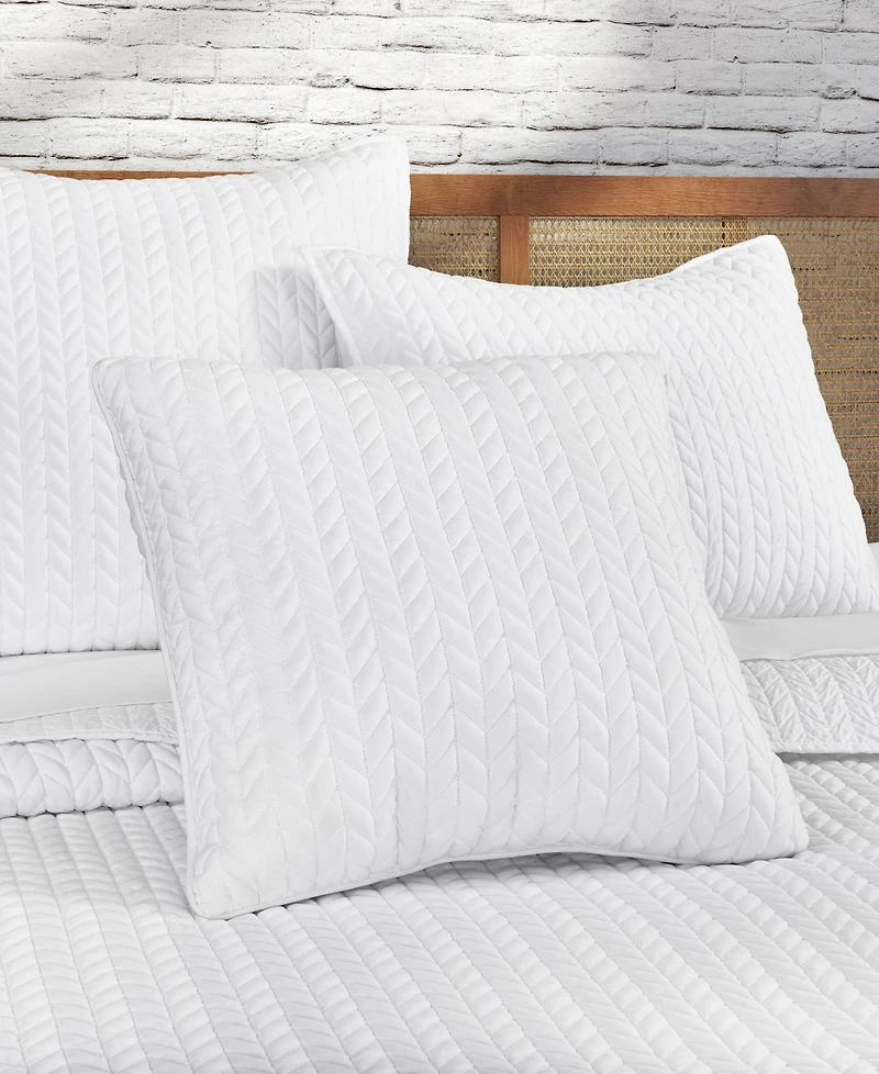 J by J Queen Cayman Quilted Decorative Pillow, 20" x 20"