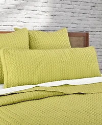 J by Queen Cayman Quilted Decorative Pillow, 14" x 40"