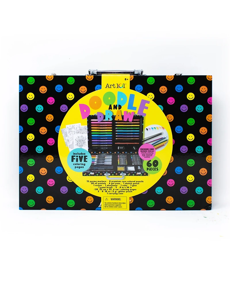 Art 101 Doodle Draw Art Set, 60 Pieces