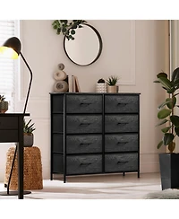 Sorbus 8 Drawers Dresser- Storage Unit with Steel Frame, Wood Top, Fabric Bins - for Bedroom, Closet, Office, and more