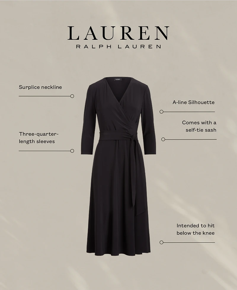 Lauren Ralph Surplice Jersey Dress