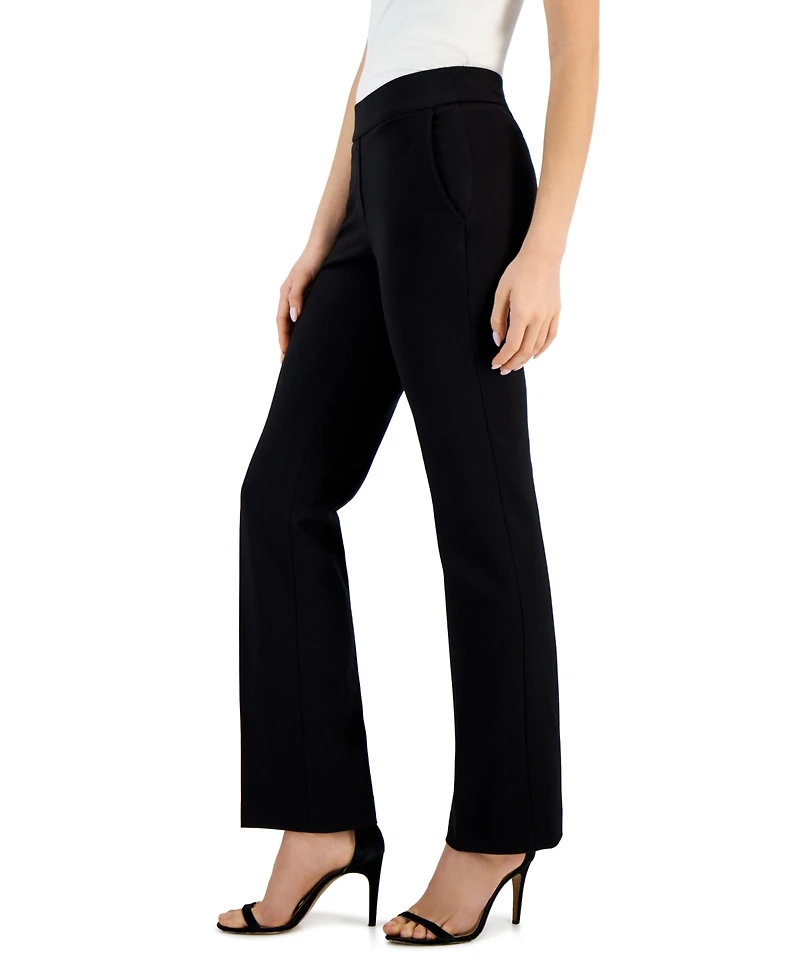 Anne Klein Women's Mid-Rise Pull-On Slash-Pocket Pants