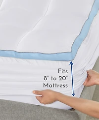 Extra Thick Cooling Mattress Topper King Size, Plush Pillow-Top King Mattress Topper by California Design Den