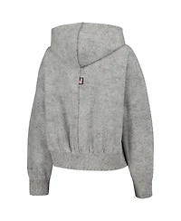 Women's Nike Gray Team Usa Media Day Oversized Cropped Hoodie Performance Full-Zip Jacket