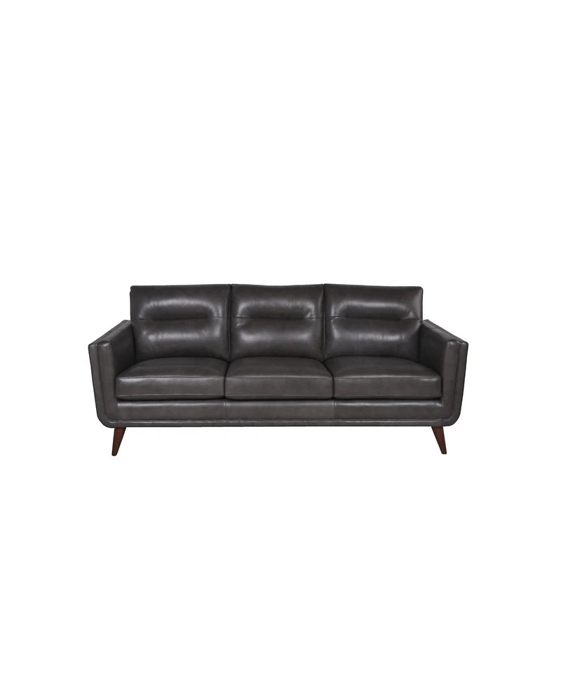 Nice Link Ava 84" Mid-Century Modern Leather Sofa
