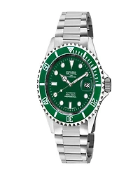 Gevril Men's Wallstreet Silver-Tone Stainless Steel Watch 43mm