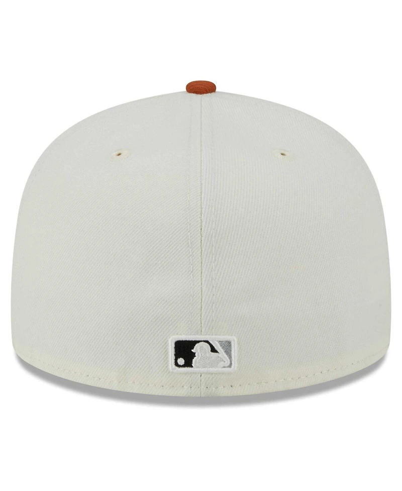 Men's New Era Cream, Orange Los Angeles Dodgers 59FIFTY Fitted Hat