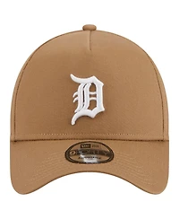 Men's New Era Khaki Detroit Tigers A-Frame 9FORTY Adjustable Hat