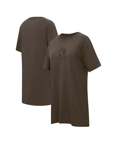 Women's Pro Standard Brown New York Yankees Neutral T-shirt Dress