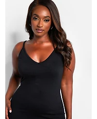Rebdolls Women's Plus Essential Strappy Midi Bodycon Dress