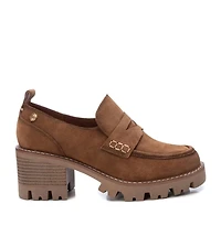 Carmela Collection, Women's Suede Heeled Moccasins By Xti