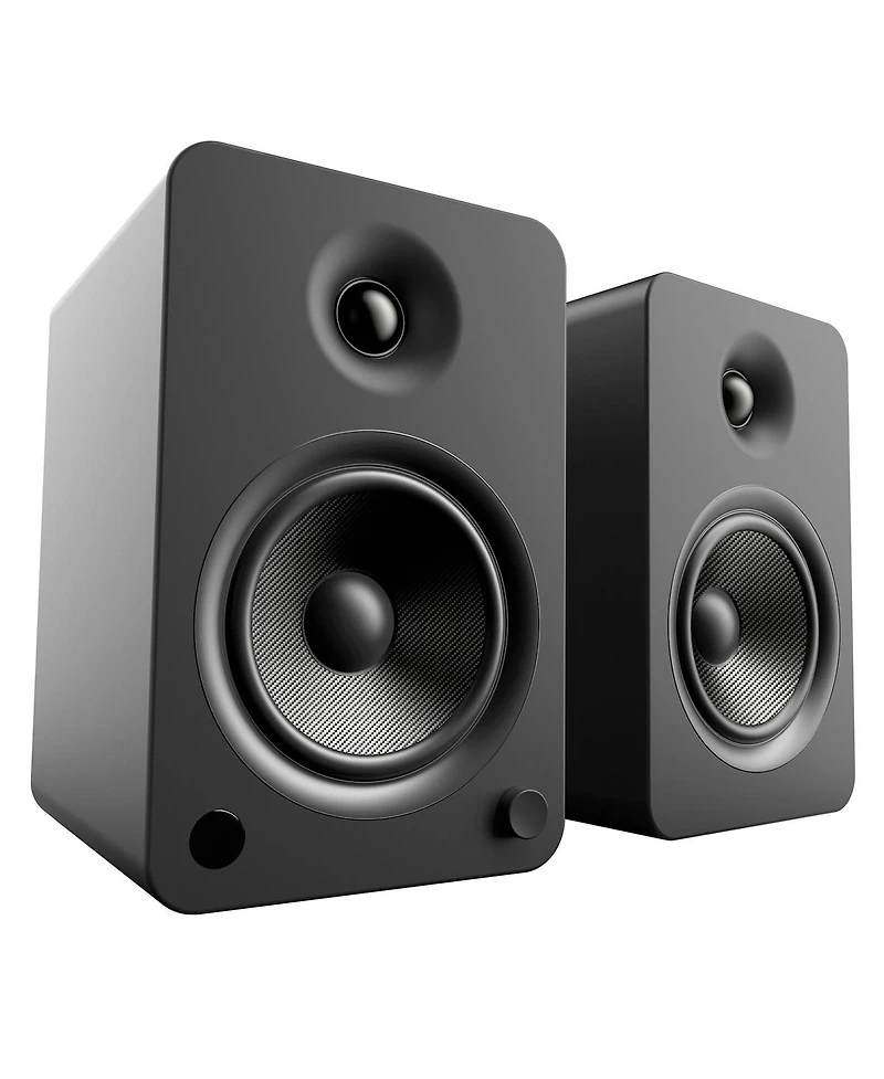 Kanto YU6 Powered Bookshelf Speakers with SE6 Elevated Desktop Speaker Stands