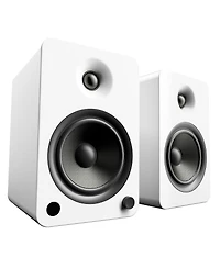 Kanto YU6 Powered Bookshelf Speakers with SE6 Elevated Desktop Speaker Stands