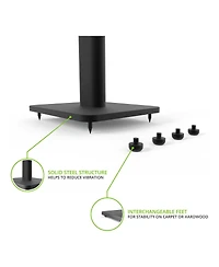 Kanto SP26PL 26" Bookshelf Speaker Stands with Rotating Top Plates and Cable Management - Pair