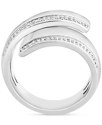 Effy Diamond Wide Bypass Ring (1/8 ct. t.w.) in Sterling Silver