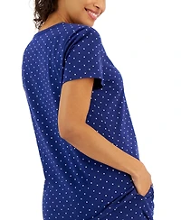 Charter Club Women's 2-Pc. Cotton Printed Cropped Pajamas Set, Created for Macy's