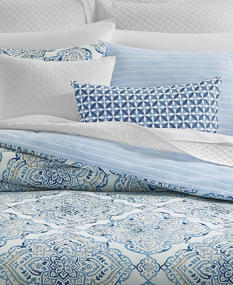 Charter Club Coastal Medallion 3-Pc. Comforter Set, Full/Queen, Exclusively at Macy's