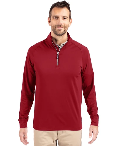 Cutter & Buck Men's Adapt Eco Knit Stretch Recycled Quarter Zip Pullover