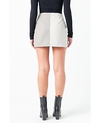 Women's Colorblock Mini Skirt