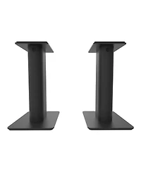 Kanto YU6 Powered Bookshelf Speakers with Bluetooth (Walnut) with SP9 Desktop Stands (Black)
