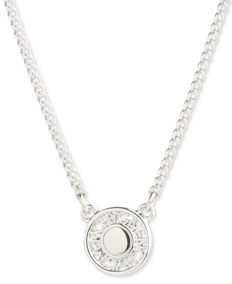 Givenchy Logo Embossed Coin Pendant Necklace, 16" + 3" extender