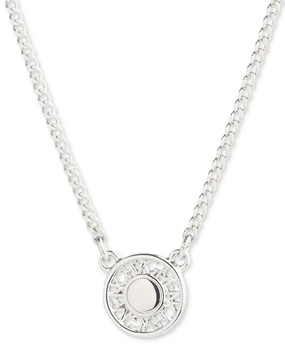 Givenchy Logo Embossed Coin Pendant Necklace, 16" + 3" extender