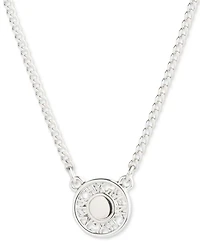 Givenchy Logo Embossed Coin Pendant Necklace, 16" + 3" extender