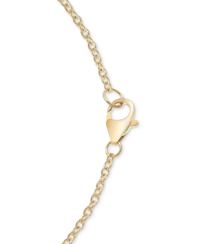 Onyx Tree & Flower Reversible 18" Pendant Necklace in 14k Gold-Plated Sterling Silver