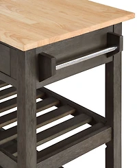 Convenience Concepts American Heritage 45" Wood 3 Tier Butcher Block Kitchen Cart