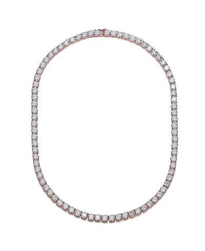 Classic 4mm Clear Round Cubic Zirconia Tennis Necklace