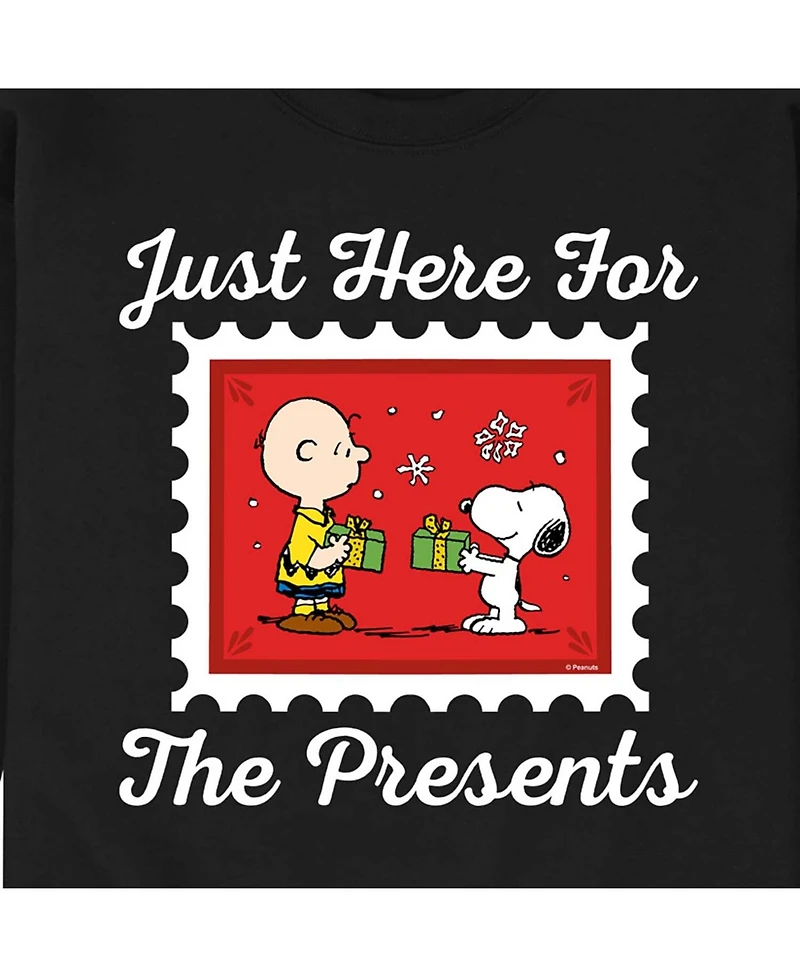 Airwaves Men's Peanuts Holidays Crew-neck Fleece T-shirt