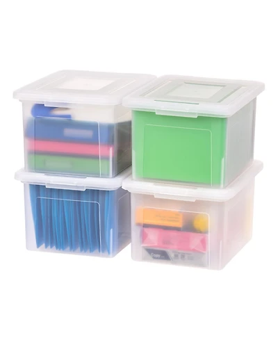 Iris 4 Pack Letter/Legal Size File Box