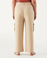 Ella Rafaella Plus Size Wide Leg Cargo Pants