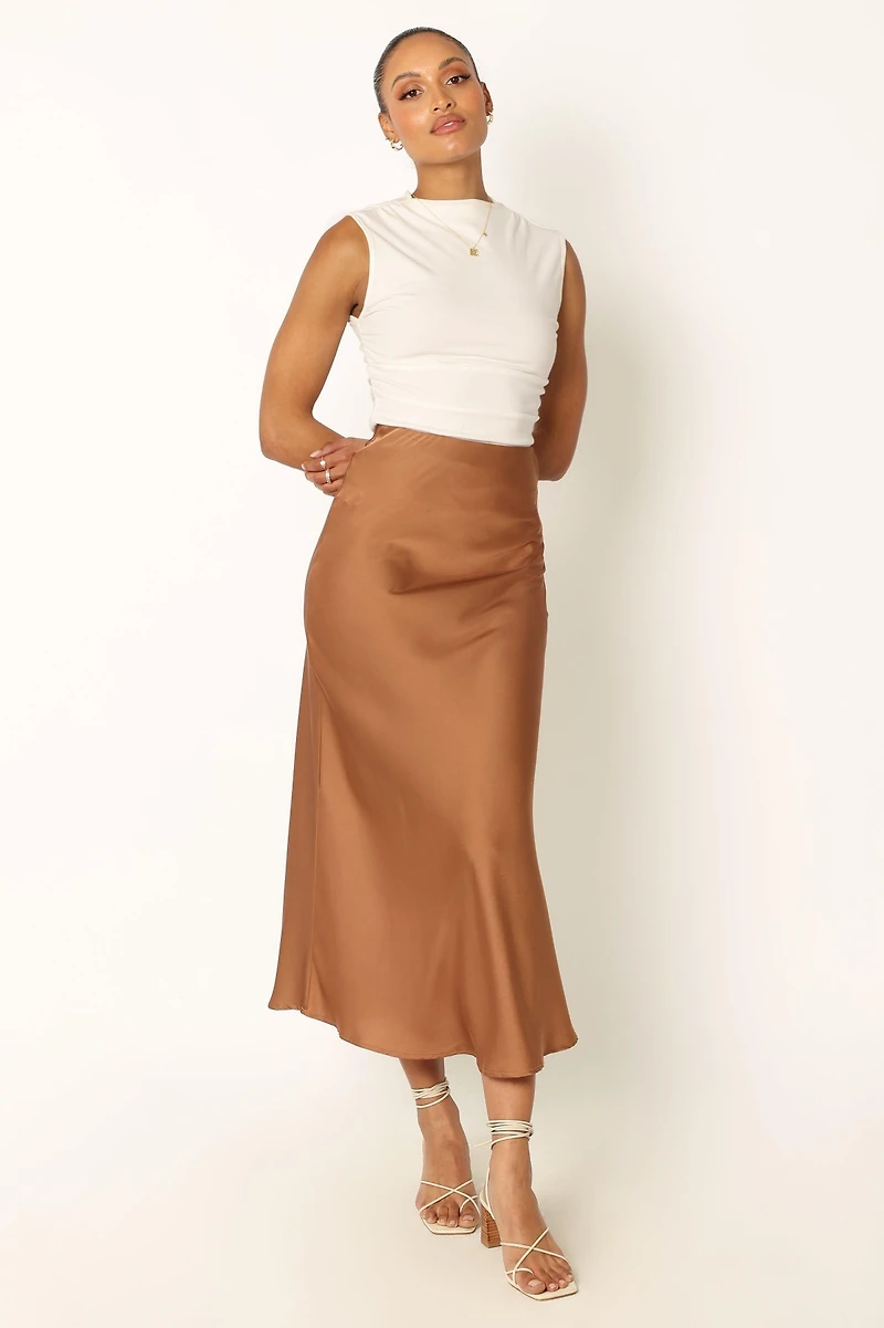 Petal and Pup Women's Nellie Satin Midi Skirt