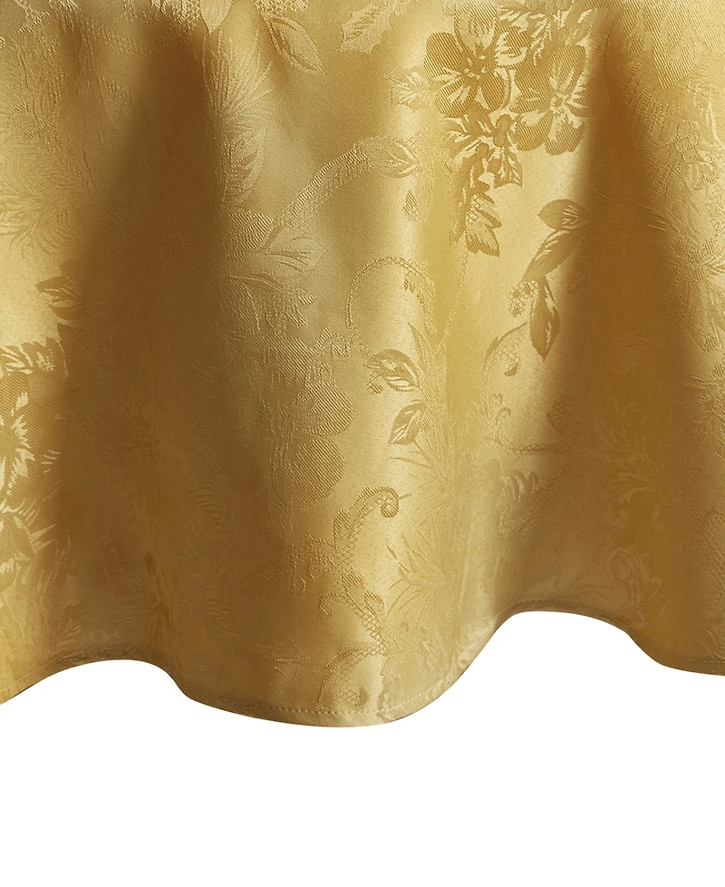 Elrene Poinsettia Elegance Jacquard Holiday Tablecloth