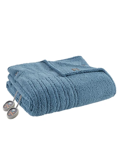 Madison Park Sherpa Heated Blanket, Queen
