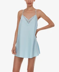 Flora by Nikrooz Kit Matte Heart Lace Chemise Lingerie Nightgown