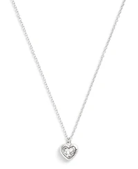 Coach Faux Stone Heart Pendant Necklace