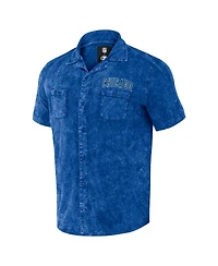 Men's Darius Rucker Collection by Fanatics Royal Distressed Chicago Cubs Denim Team Color Button-Up Shirt