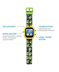 Playzoom V3 Boys Black and Yellow Silicone Smartwatch 42mm Gift Set